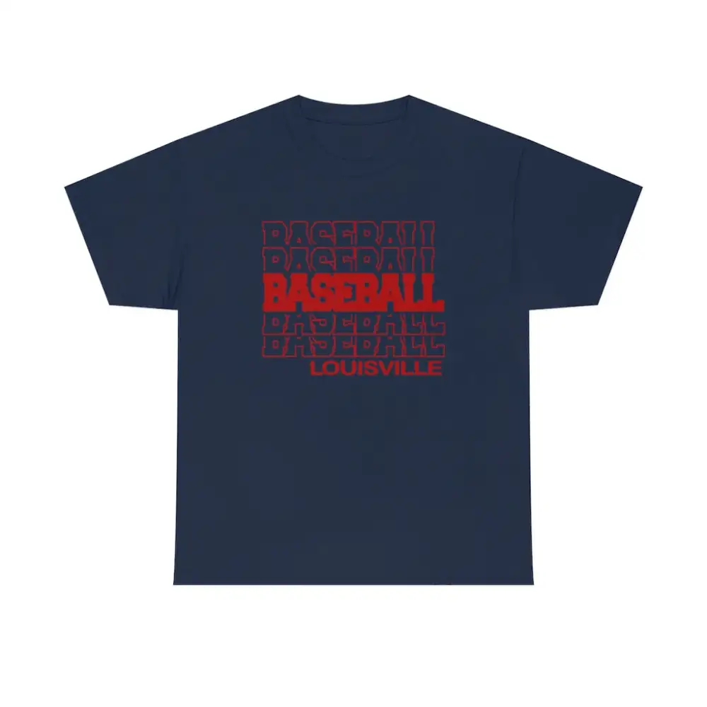 Baseball Louisville in Modern Stacked Lettering T-Shirt