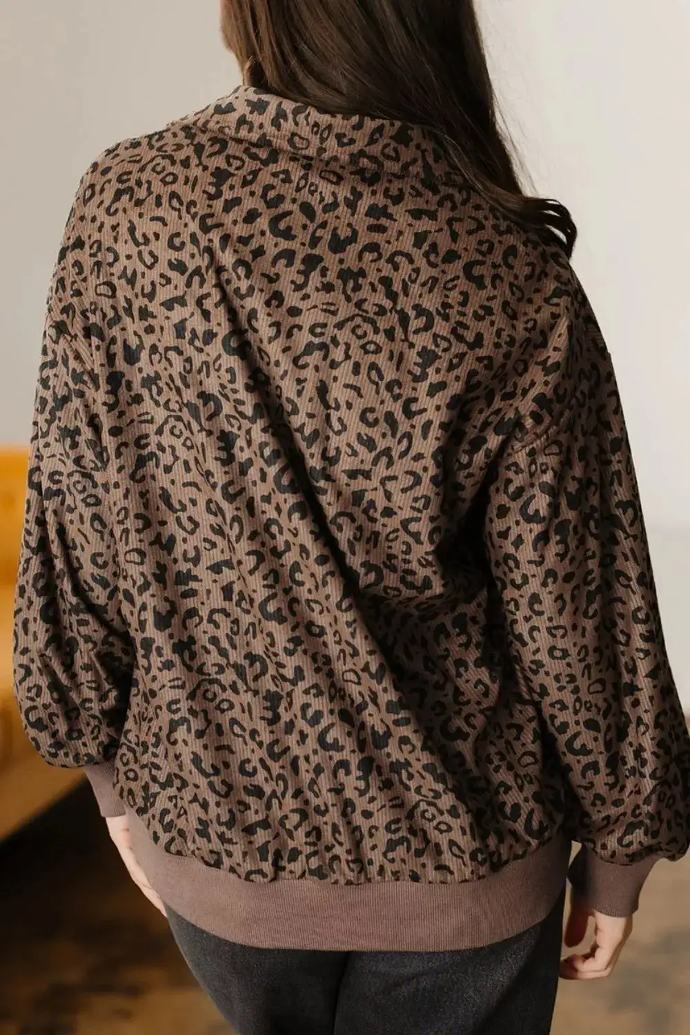 Quarter-Zip Printed Sweatshirt