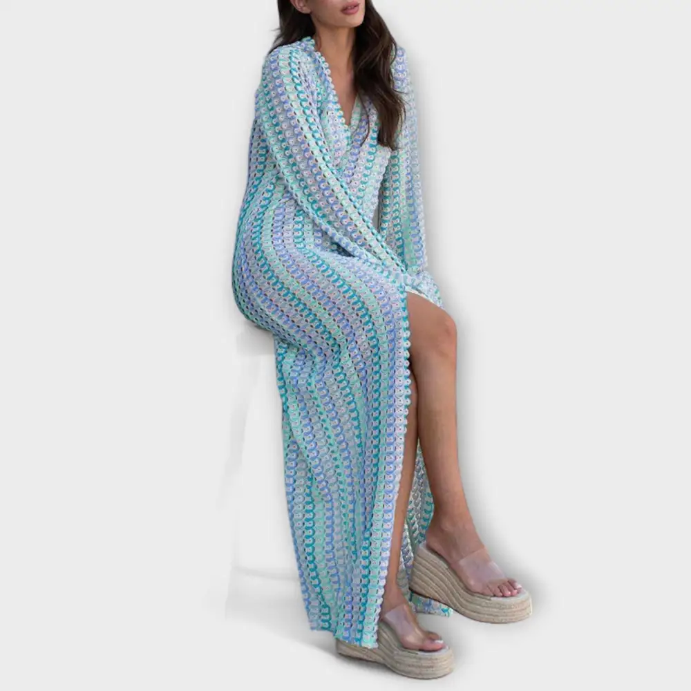 V-Neck Flowing Relaxed Maxi Dress