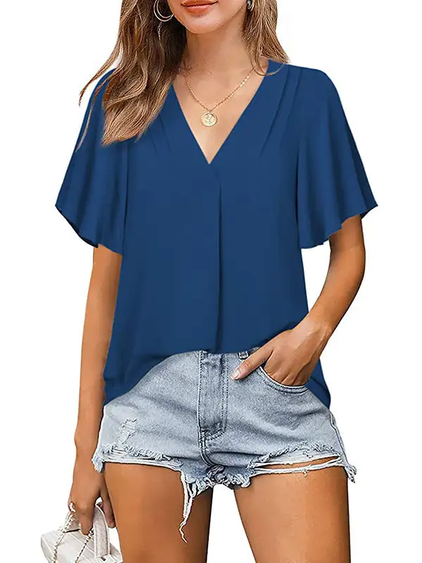 Urban Relaxed Falbala Chiffon T-Shirt