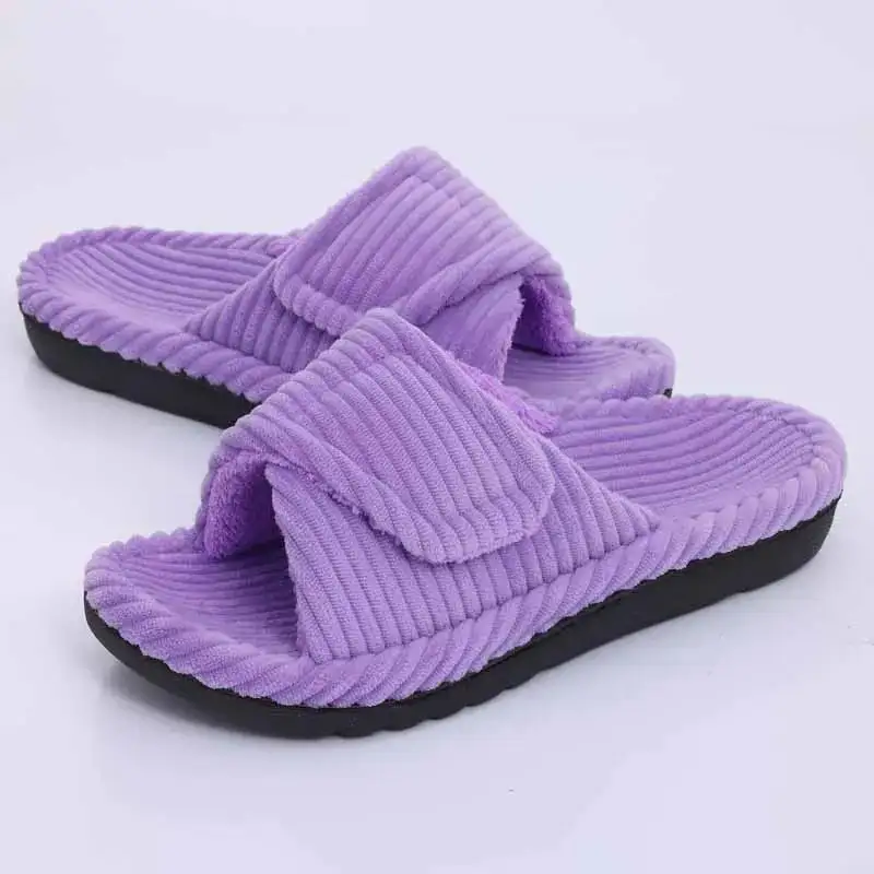 Soft Feel Open Toe House Slippers