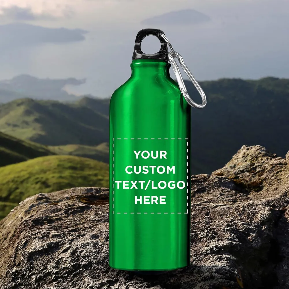 Custom Aluminum Water Bottles 20 oz. Set of 10