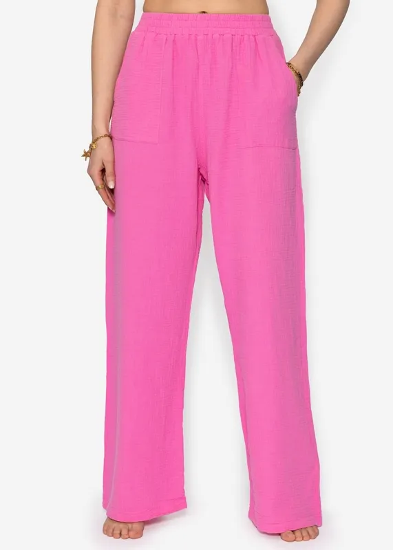 Pink Muslin Everyday Pants