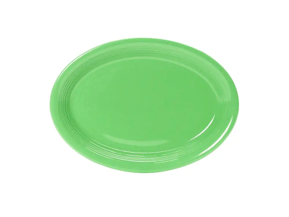 Concentric Pattern Oval Service Platter