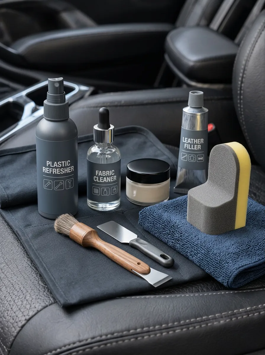 Leather Plastic and Fabric Interior Repair Kit