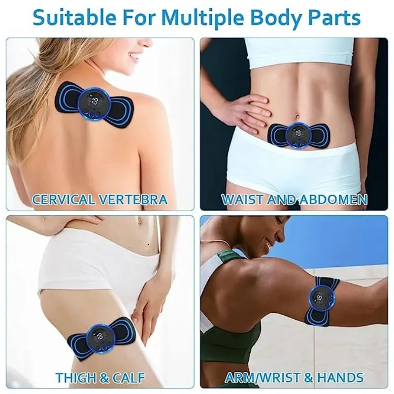 Portable Mini Electric Neck Back Body Massager|Cervical Electric Massager|Muscle Stimulator Therapy Pressure Pain,Shoulder Massager Cervical Massage Patch Stimulator Cervical Spine Relaxation,