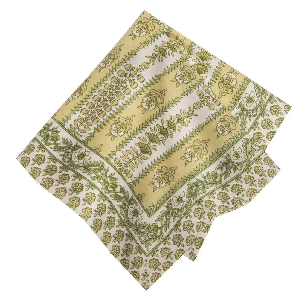Textured Botanical Motif Napkin Set