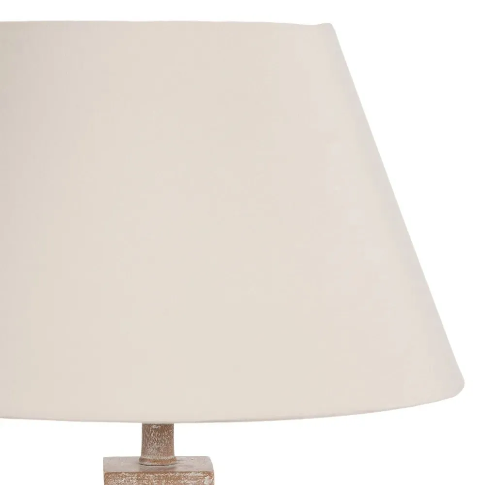 Linen Shade Resin Table Lamp