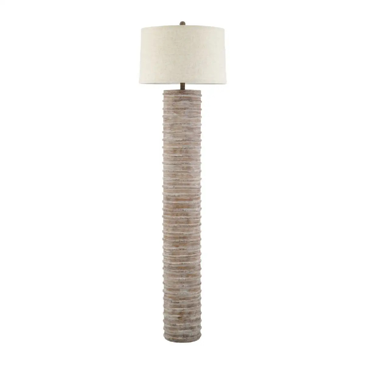 Artful Linen-Shade Floor Lamp