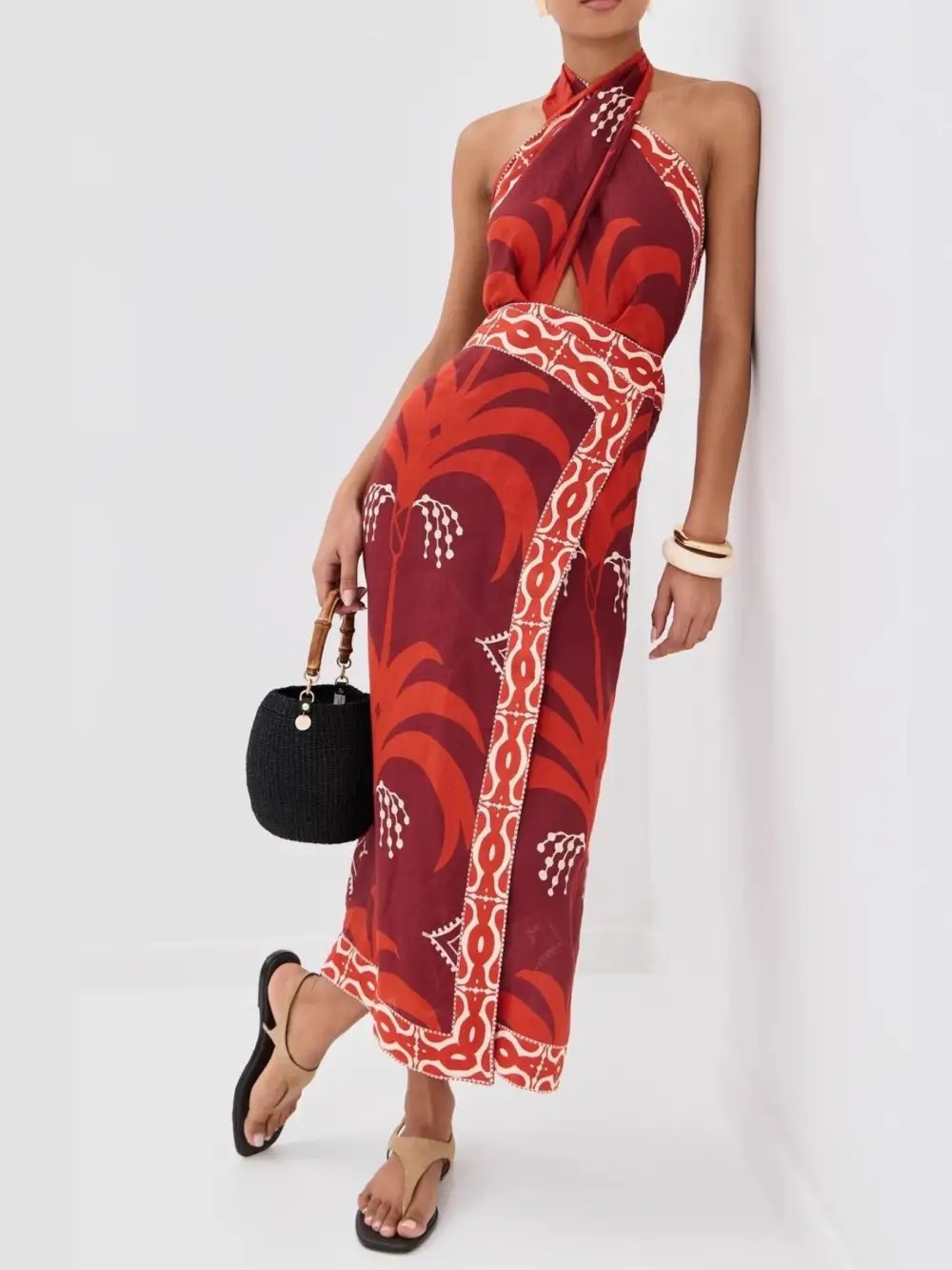 Wrap Halter Casual Dress