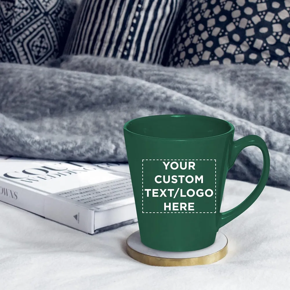 Custom Glossy Ceramic Latte Coffee Mug