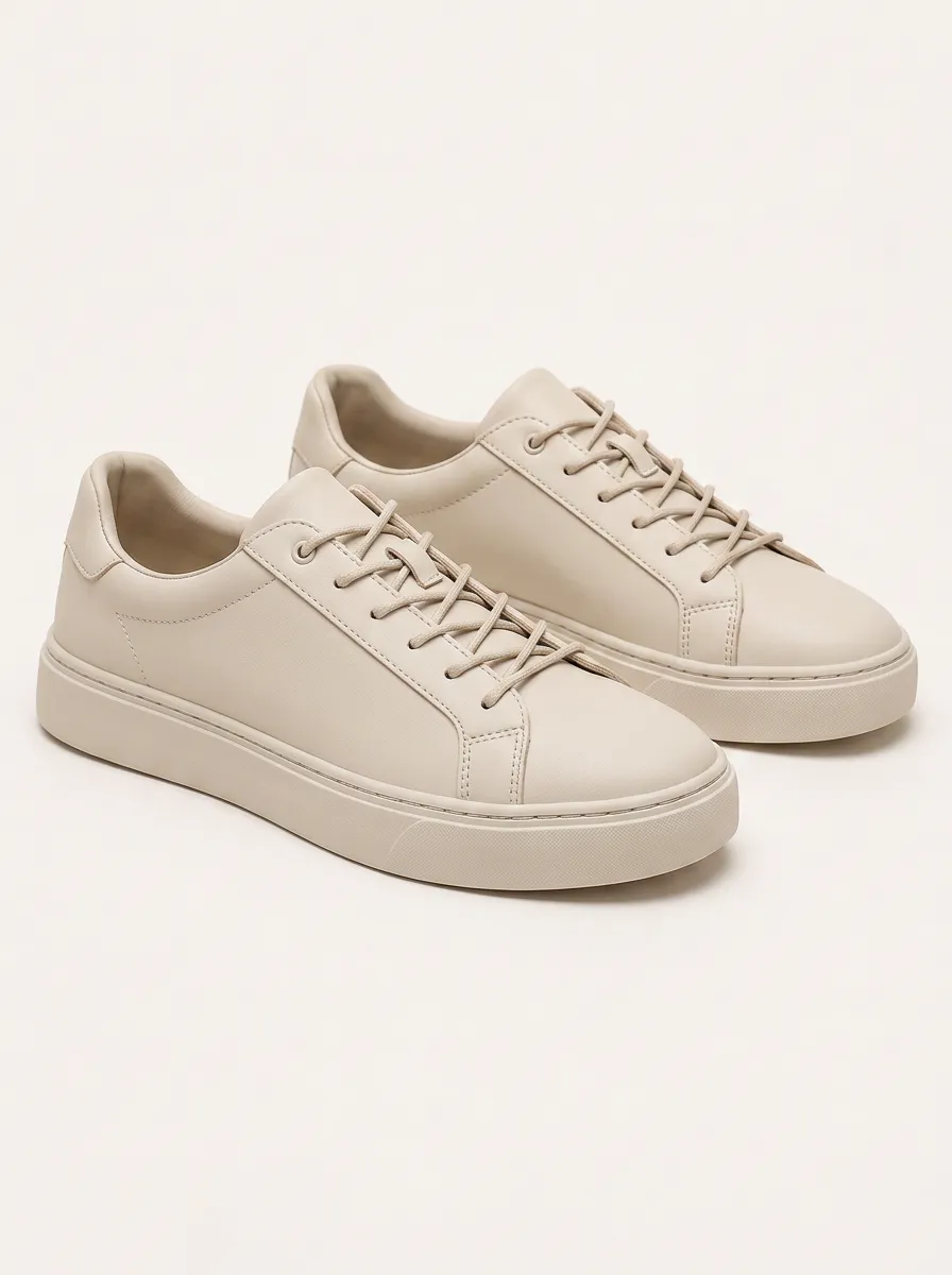 Men's Minimalist Solid Color Patterned Skate Shoes
