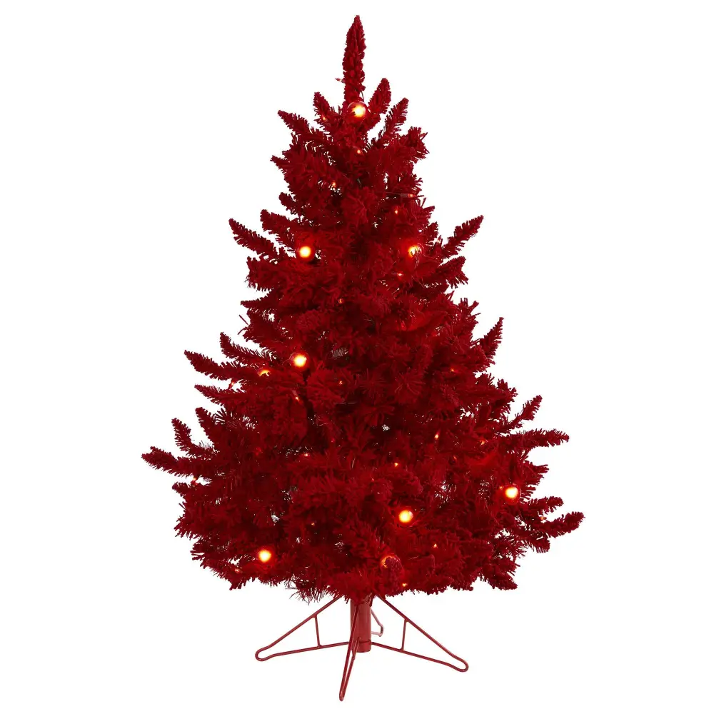 Flocked Fraser Fir Artificial Christmas Tree