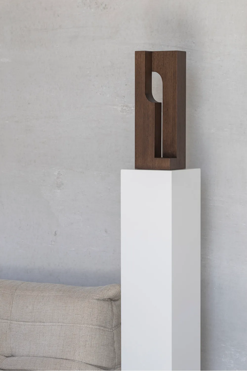 Mahogany Geometric Sculpture
