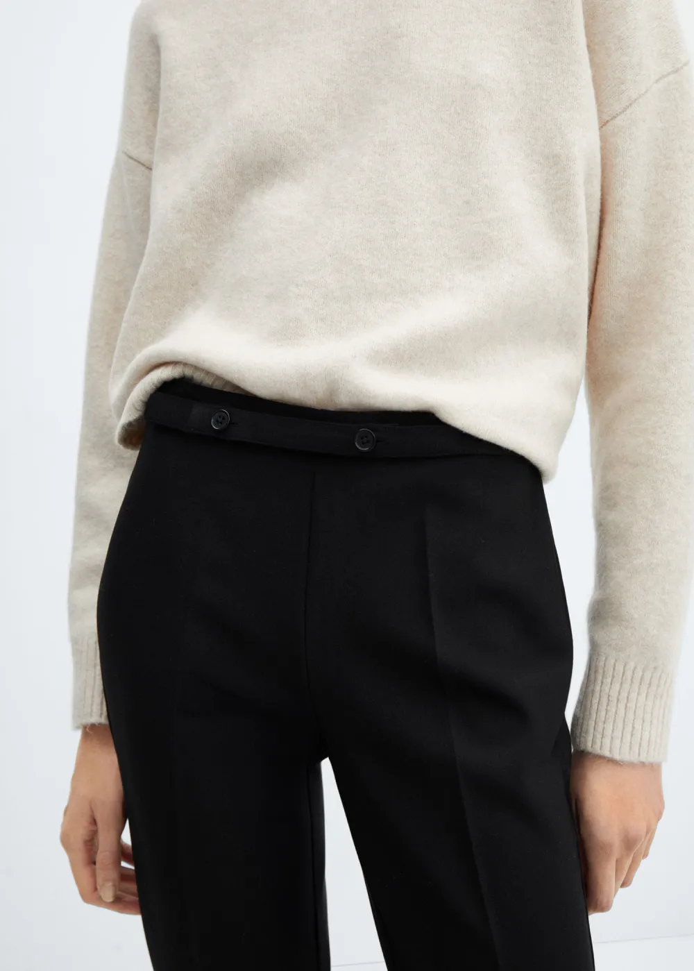 Belt Straight-Fit Pants