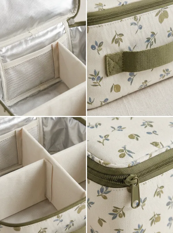 Olive Branch Botanical Printed Insulated Lunch Bag