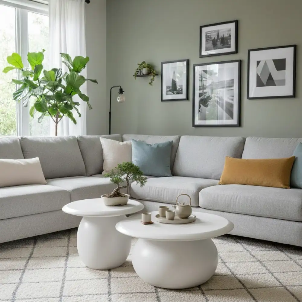 Concrete Nesting Coffee Tables Nesting Set