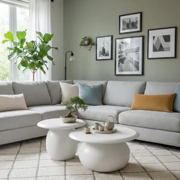 Concrete Nesting Coffee Tables Nesting Set