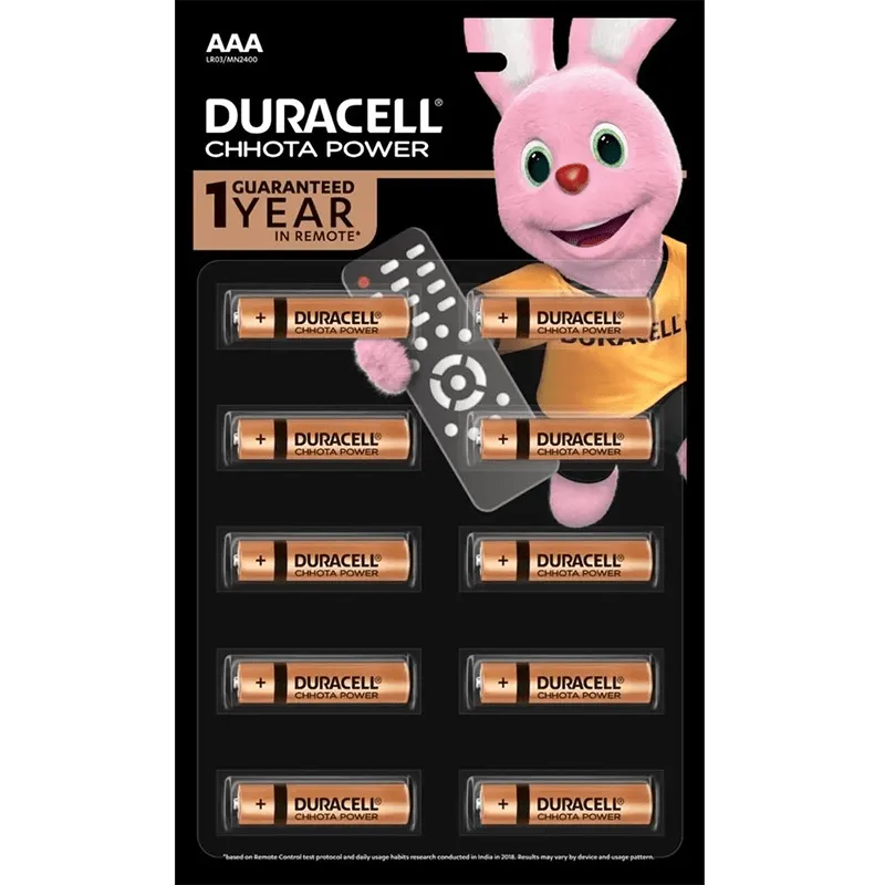 Duracell Chhota Power AAA Battery Set of 10 Pcs