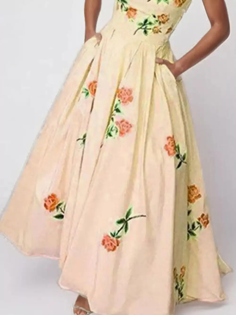 Refined Floral Maxi Dress