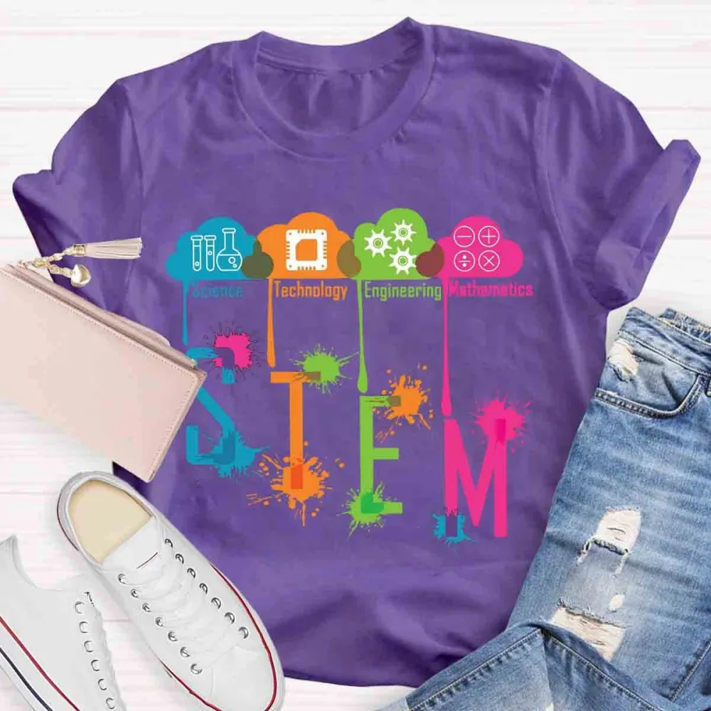 Color Splash Ink Teacher T-Shirt