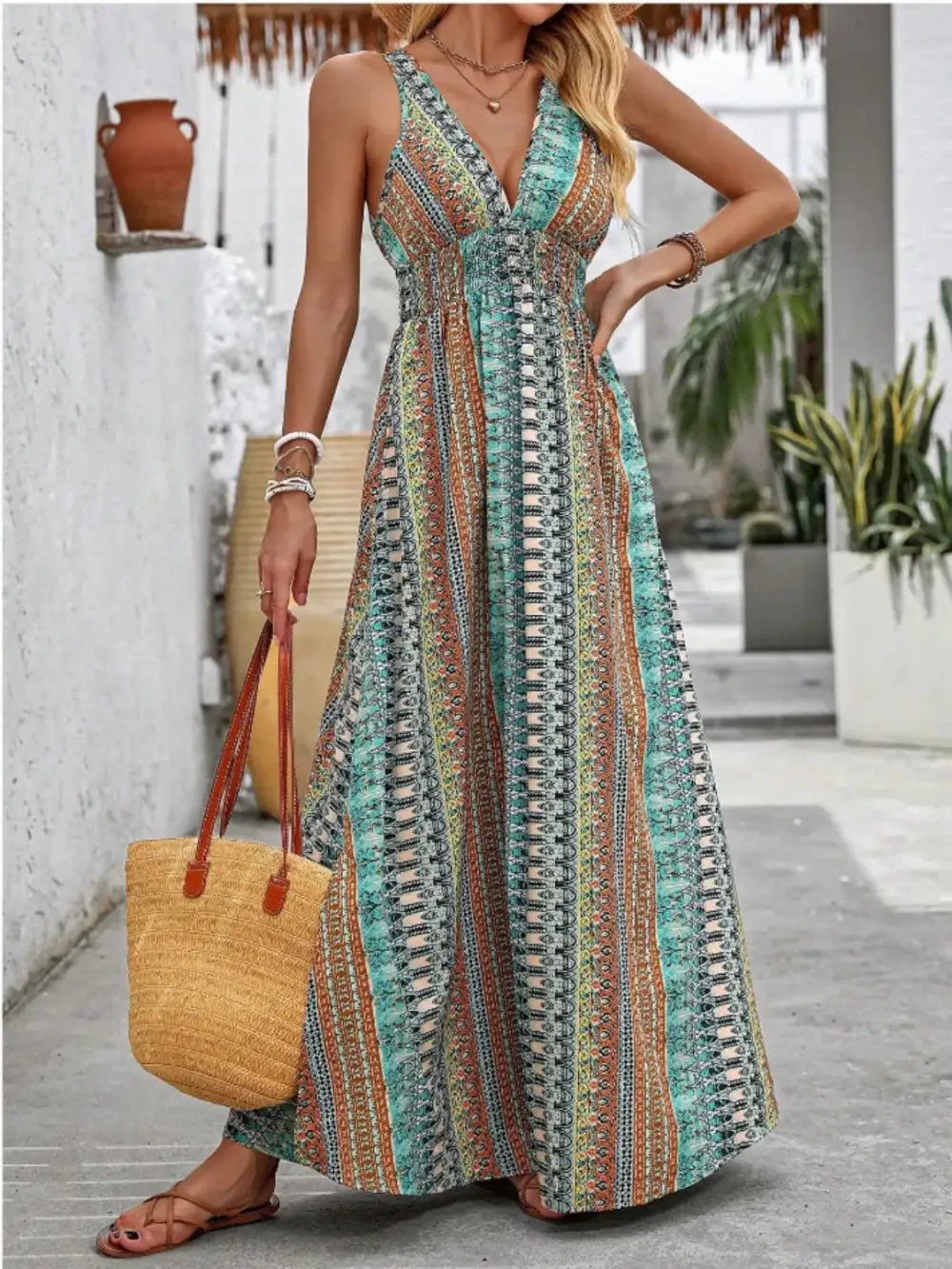 Flowy Tie Waist Tie Detail Dress