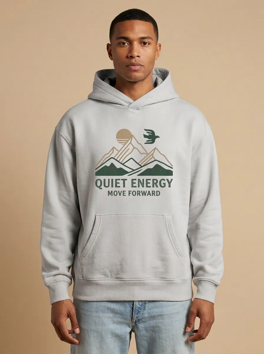 Quiet Energy Mountain Bird Hoodie