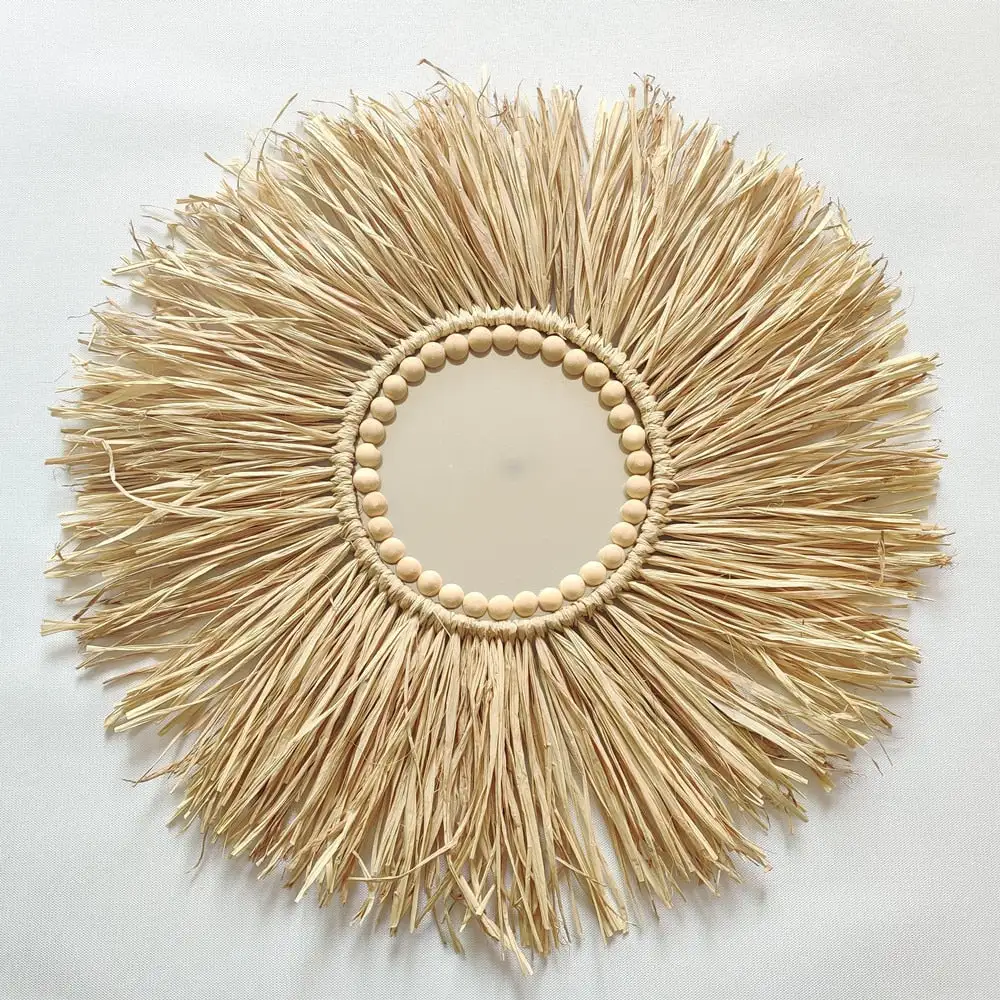 Woven Round Decorative Wall Mirror