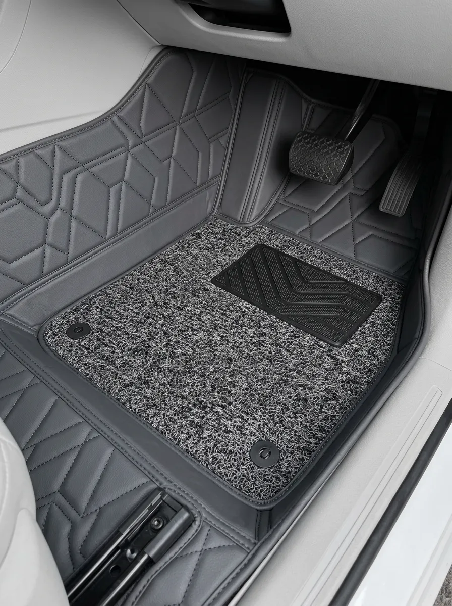 Geometric Quilted Car Floor Mats