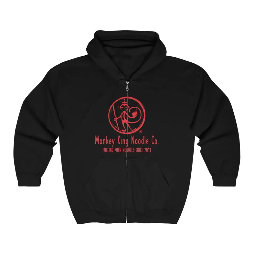 Statement Print Noodle Graphic Zip Hoodie
