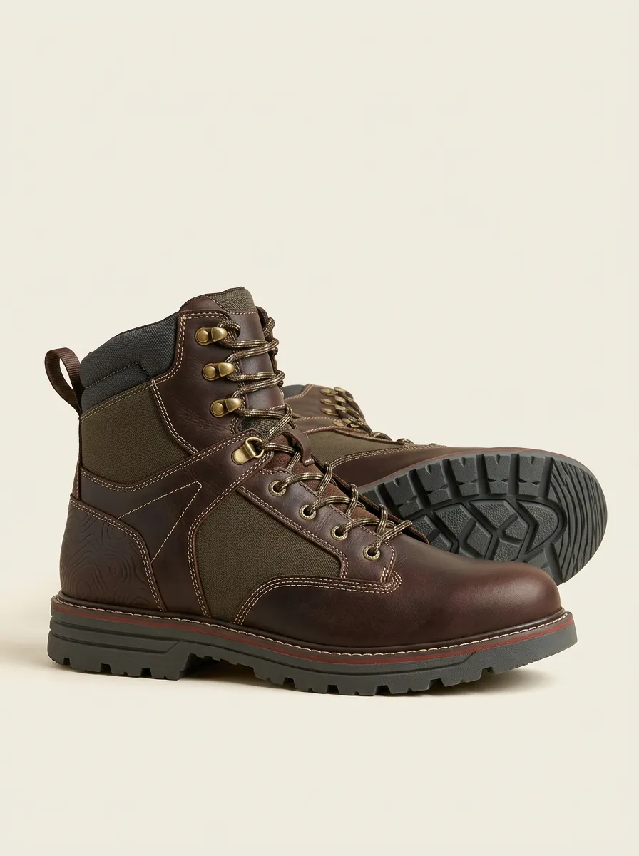 Unisex Graphic Outdoor Hiking Topographic Pattern Print Work Boots
