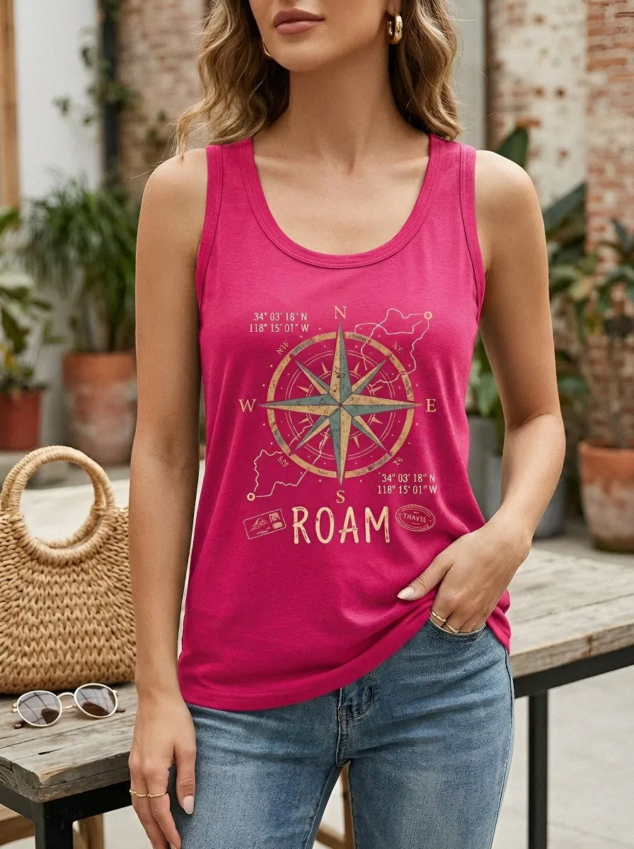 Travel Adventure Compass Tank Top Classic