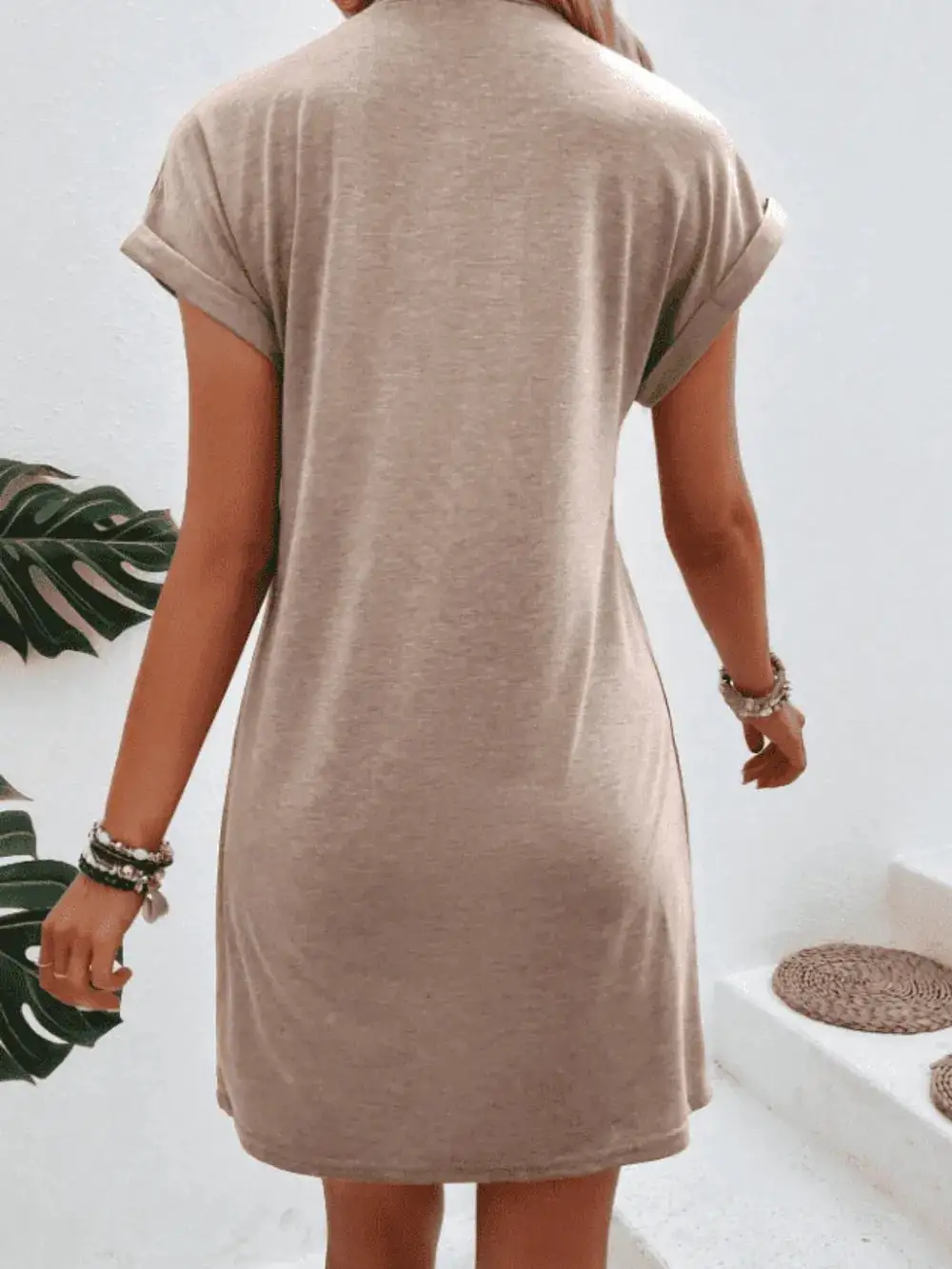 Tee Short-Sleeve Cotton Mini Dress