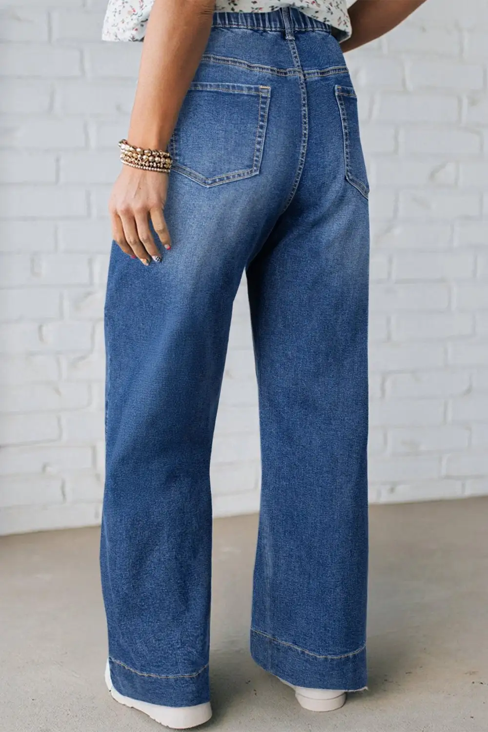 Draped Lace Jeans