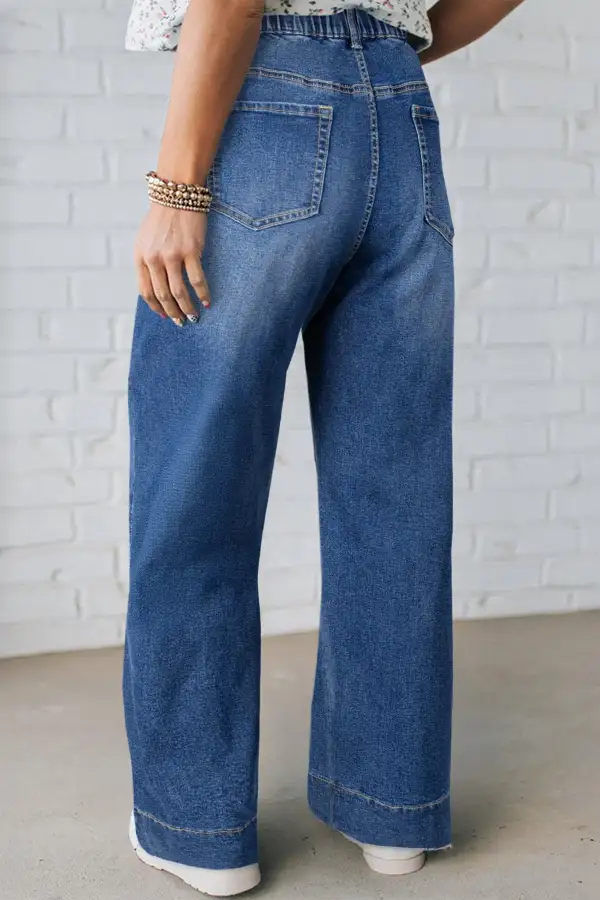 Draped Lace Jeans