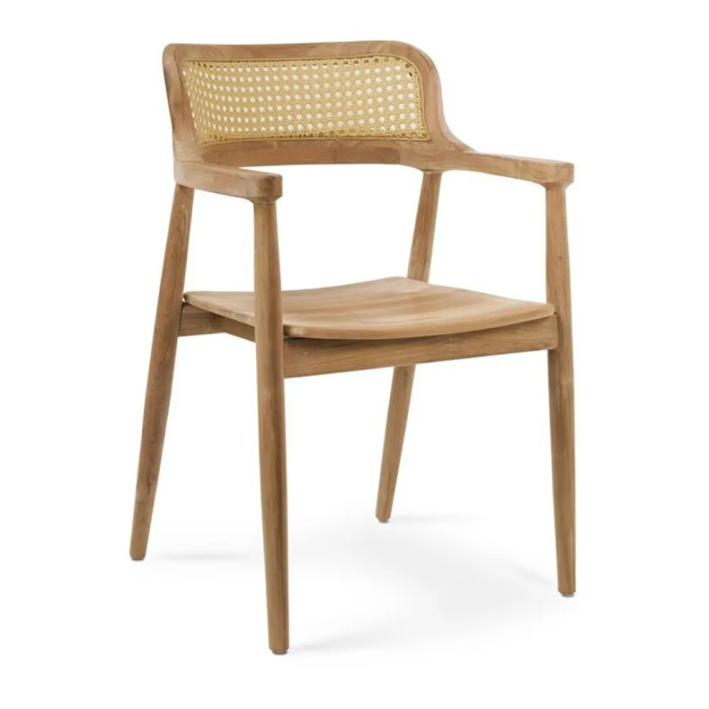Teak Woven Lounge Chair
