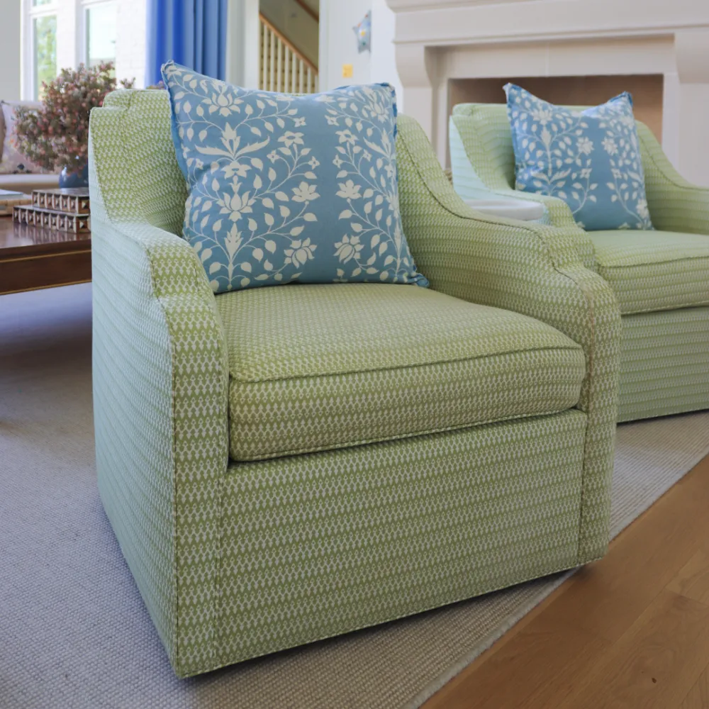Scalloped Swivel Chair