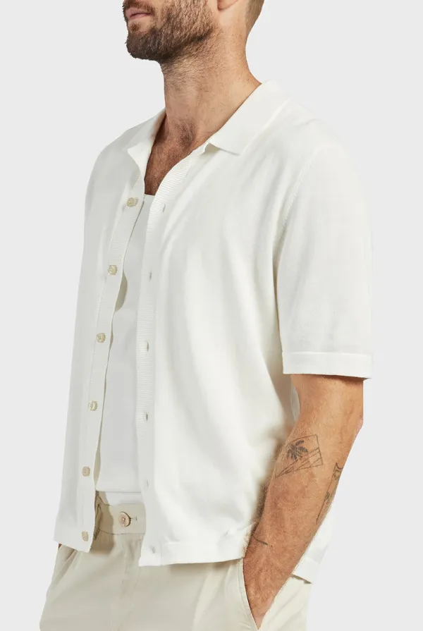 Knit SS Shirt- Winter white