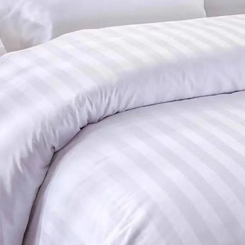 Sateen Stripe Quilt Cover Set In Cotton