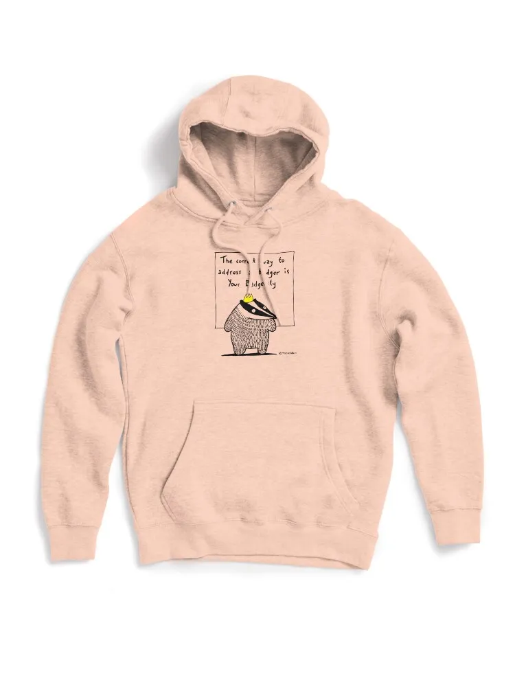 Retro Badger Illustration Hoodie