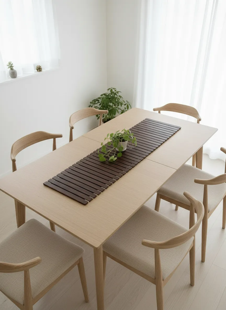 Elm Foldable Table Runner Dark Brown Feet