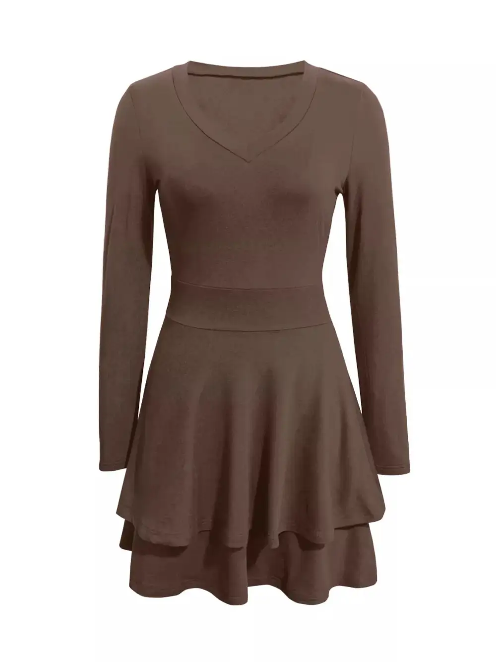 Finish V Neck Ruffle Mini Dress