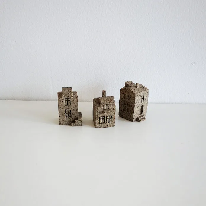 Raw Ceramic House Ornament