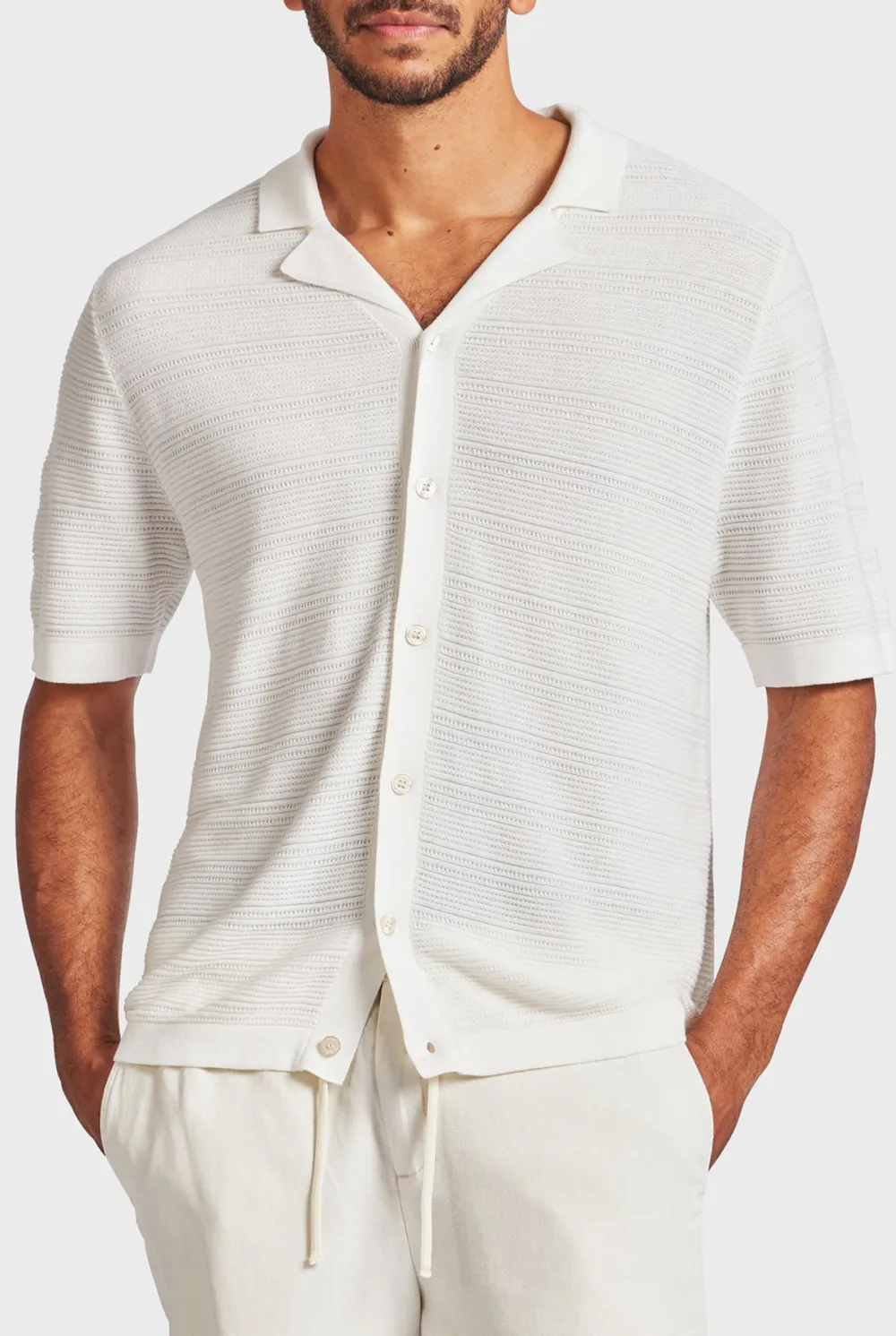 Relaxed Fit Cuban Collar Short Sleeve Shirt