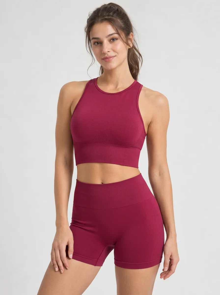Women's Seamless Racerback Yoga Tank Style Bra