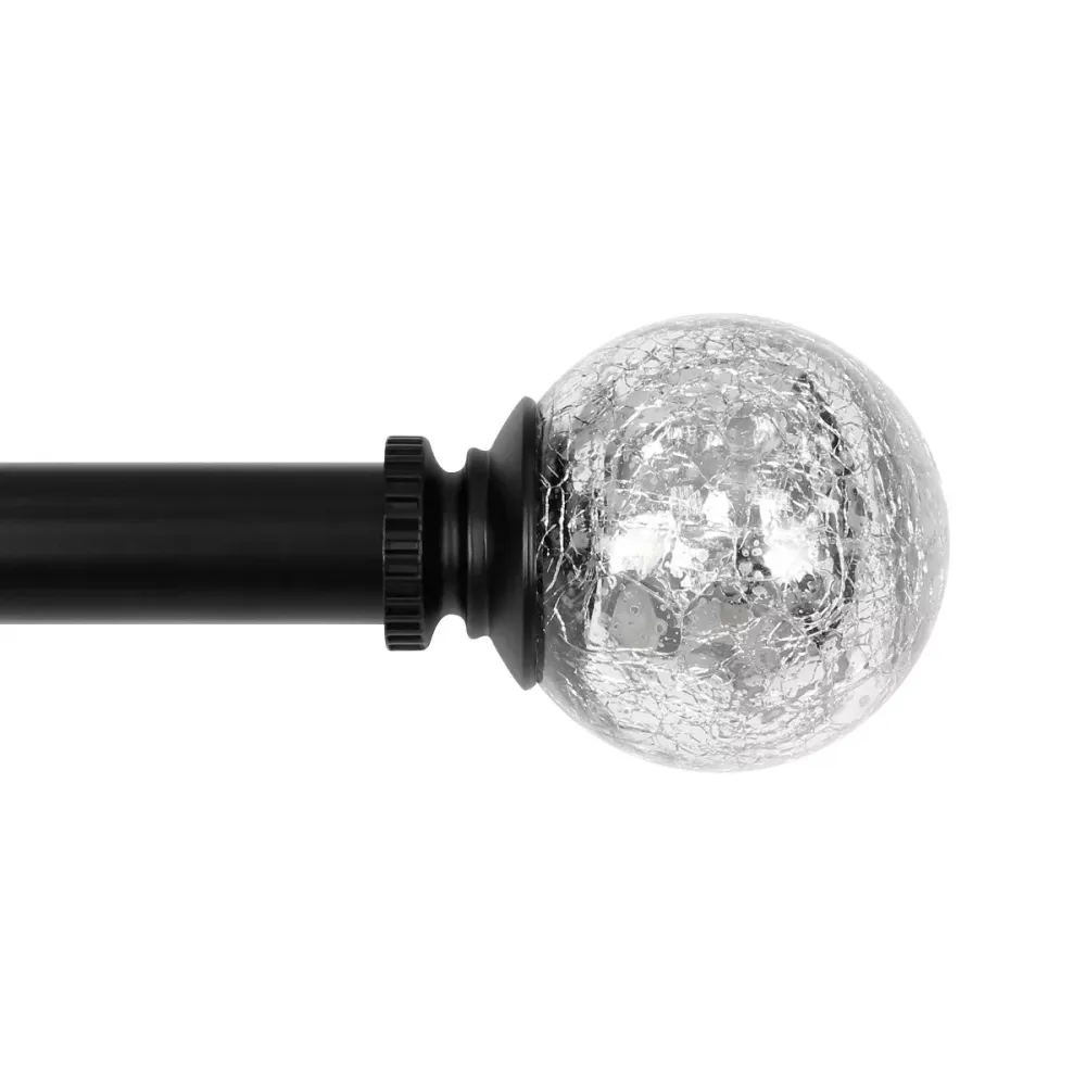 Decorative Metal Curtain Rod Hardware Set 50 x 144-Inch