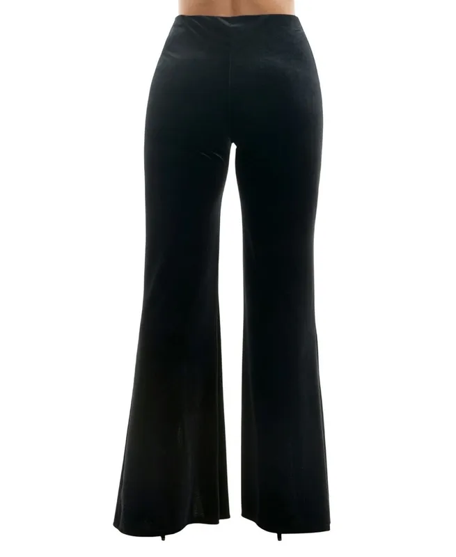Velvet Pull On Elastic Waist Pants