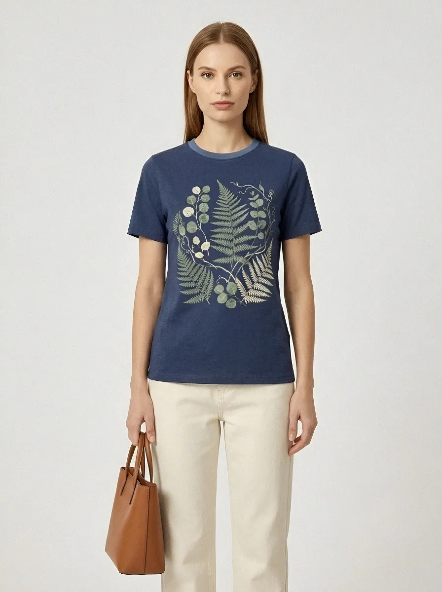 Nature Lover Grow Wild Botanical Fern Printed Tank Top