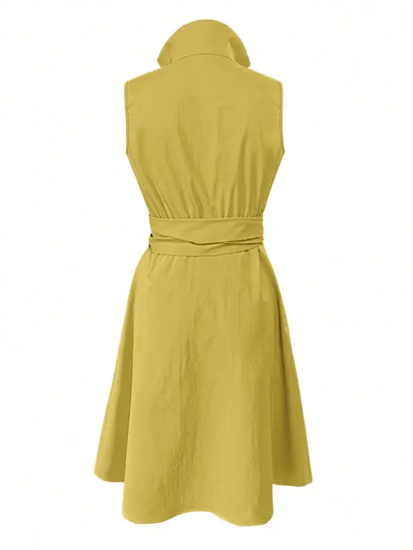 Modern Tie Detail Midi Dress
