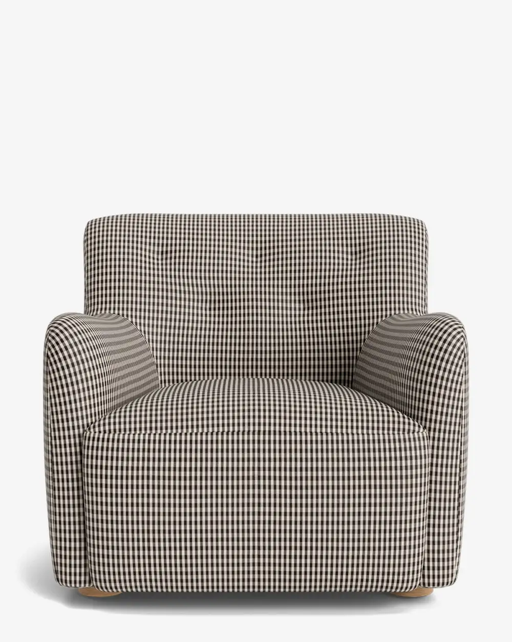 Tufted Oak Lounge Chair